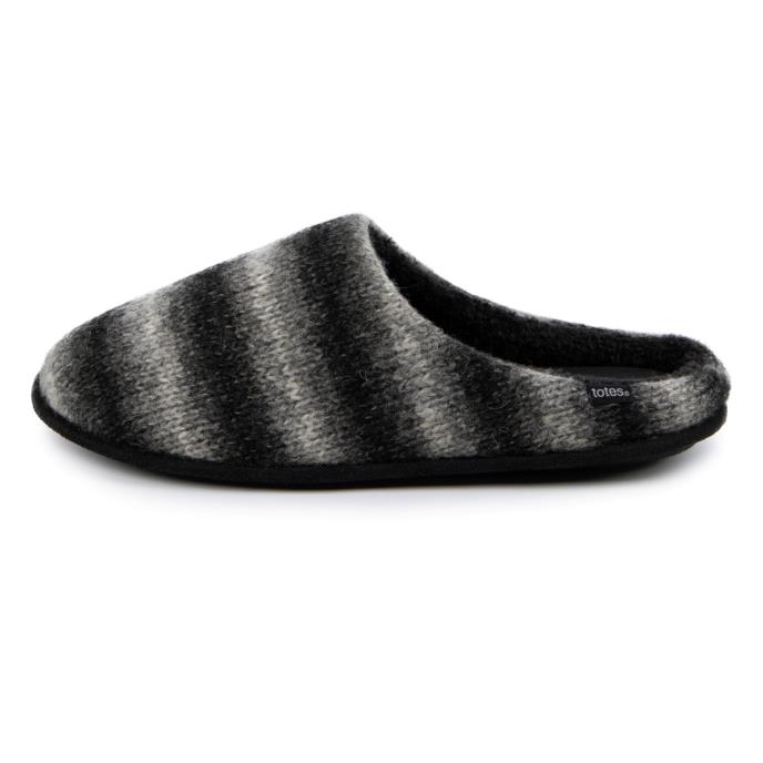 totes toasties® Mens Knitted Ombre Mule Slipper Grey Extra Image 4